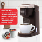 Maud's Double Caffeine Coffee Pods, 18 ct, Dark Roast Coffee in Recyclable Single Serve Pods – 100% Arabica Coffee, Compatible with Keurig K Cups Maker