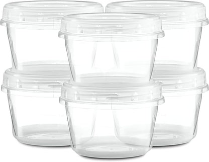 (16 Ounce 10 Pack) Clear Twist cap Containers with Screw on Lids Twist Top Food Storage Freezer Containers