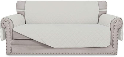Easy-Going Reversible Couch Cover, 2 Cushion Sofa, Ivory/Ivory | Oversized by Easy-Going