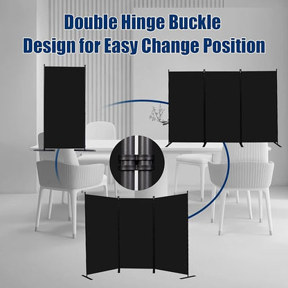 Room Divider 6FT Portable Room Dividers and Folding Privacy Screens, 3 Panel - Image 4