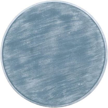 Pemberly Row Coastal Wood Side Table, Distressed Blue Finish, Tripod Base - Image 7