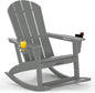 Outdoor Oversized Adirondack Rocking Chairs, All Weather HDPE Patio Rocking by ABCPATIO