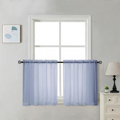 Chyhomenyc Sheer Curtains 30 inch Length 2 Panels by Chyhomenyc