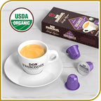 Don Francisco's Organico Espresso Pods: 40 Dark Roast Aluminum Capsules, Intensity 7, Compatible with Nespresso Original Line Machines - Bold Cuban-Style coffee with Caramel Notes