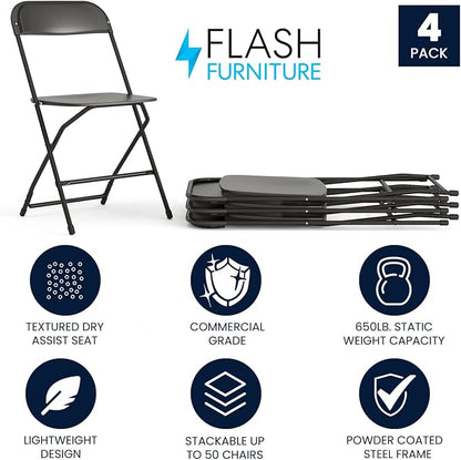 Flash Furniture Hercules Series Plastic Folding Chairs - Image 3