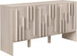 Walker Edison Contemporary Detailed 3-Door Sideboard 55 Inch Ivory Oak by WalkerEdison