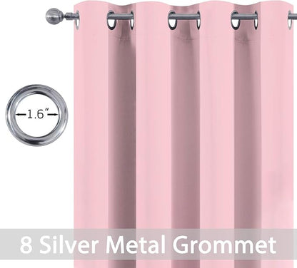 Yakamok Room Darkening Curtains 52x96 inch Long Pink-Living Room | 2 panels - Image 4