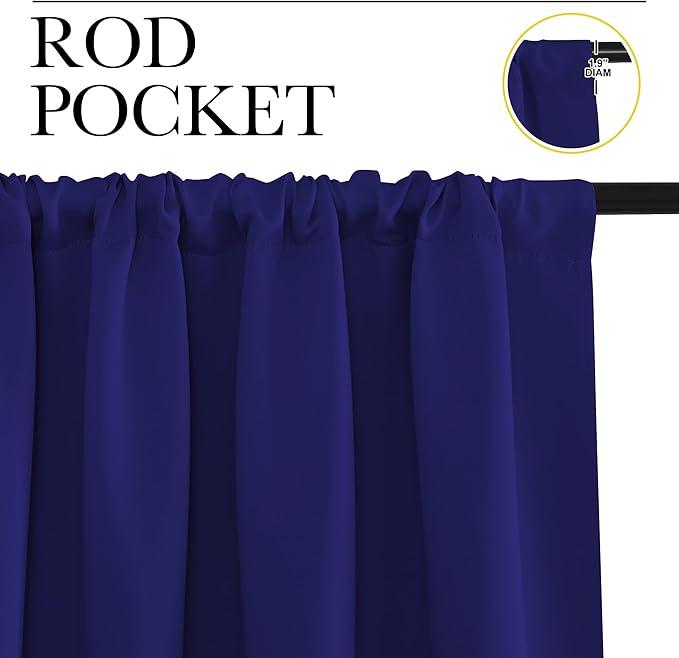 NICETOWN Kitchen Curtains, Short Blackout Drapes, 34 in x 40 in, Thermal - Image 2