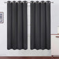 Dark Grey Thermal Blackout Curtains/52 x 72 Inch/Set of 2 Panels Room Darkening by Lemomo