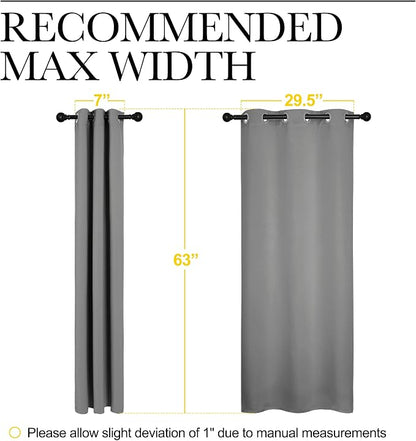 NICETOWN Silver Grey Blackout Curtain Panels - Image 5