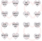 Mini Heart Conversation Cookie Cutter and Stencil Set Bundle Family Love Bakery Cutter Valentine Stencils DIY Bakery for Wedding Holiday and Lover Kids Painting Coloring Pages Comb (Mini Heart)