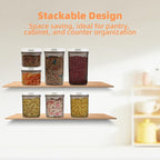 Airtight Food Storage Containers, 1.6 QT Coffee Canister Set with Magnetic Scoop, BPA Free, Ideal for Coffee, Spices, Herbs, Candy & Snacks, Keeps Freshness, Easy to Clean, 2 Pieces