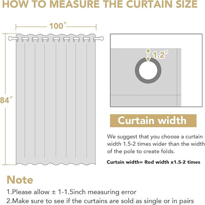 H.VERSAILTEX Blackout Patio Curtains 100 x 84 Inches - Image 4