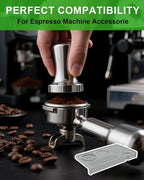 Upgraded Silicone Tamping Mat & Brush, Tamper Mat for Espresso Machine, Waterproof Heat Resistant Tamp Station for Home Baristas Tools, Gray