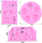 Mujiang Basketball Silicone Molds Sports Fondant Mold For Cake Decorating Cupcake Topper Candy Chocolate Resin Sugar Gum Paste Set Of 3