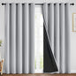 Yakamok Light Grey 100% Blackout Curtains 84 Inches Long 70" Wide 2 Panel | by Yakamok