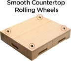 Mobilevision Bamboo Drawer & Large Sliding Tray for K-Cup & Espresso Pod Storage Organize Coffee Maker & countertop appliances for Kitchen & Office Break Rooms