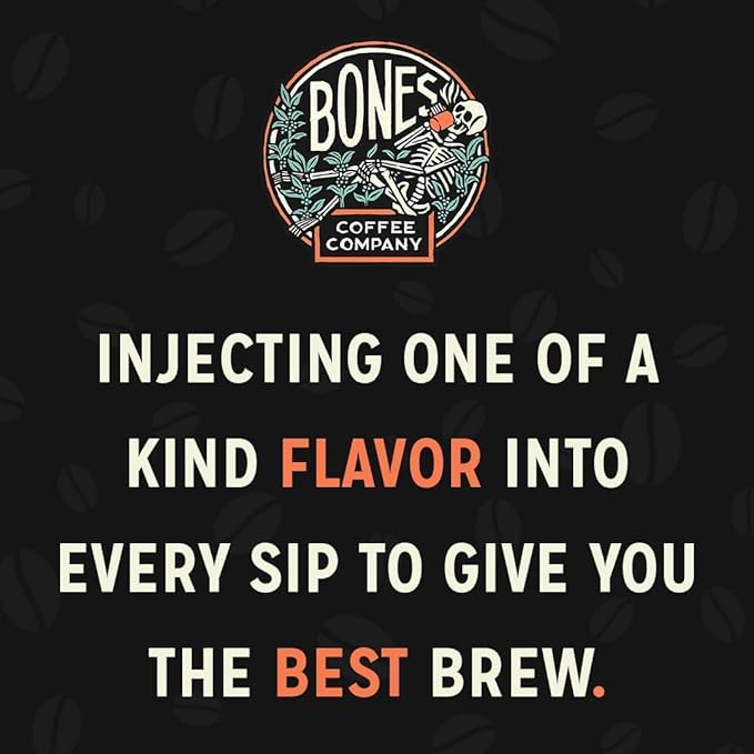 Bones Coffee Company Blackberry Fruit Cobbler Flavored Coffee Pods, Low Acid Medium Roast Single-Serve Bones Cups, Compatible with 1.0 & 2.0 K-Cups Brewers Coffee Maker, 12 Count