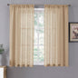 Tollpiz Short Sheer Curtains Living Room Linen Textured Curtain Sheers Light by Tollpiz