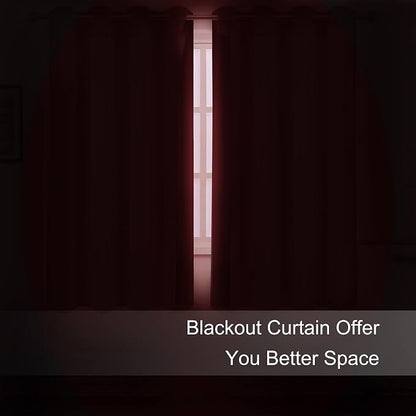 Bright Red Blackout Curtains 52 x 63 Inch Length/Set of 2 Curtain - Image 3
