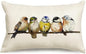 RABUSOFA Watercolor Birds Pillows Decorative Throw Pillows 12x20, Hand-Painted by RABUSOFA