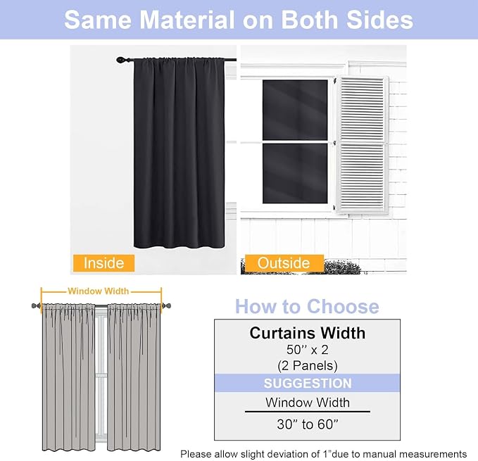 Simplebrand Ava Halloween Black Blackout Curtains - Image 8