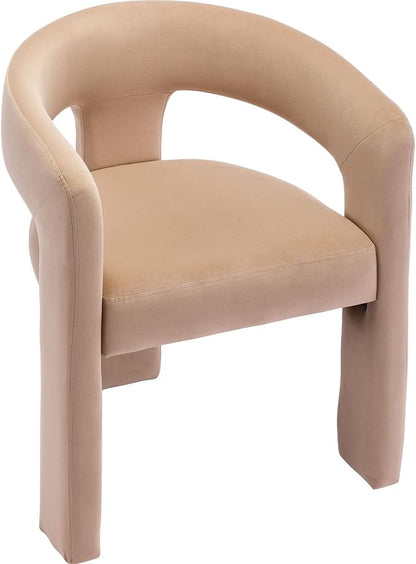 VESCASA Velvet Barrel Dining Chair by VESCASA