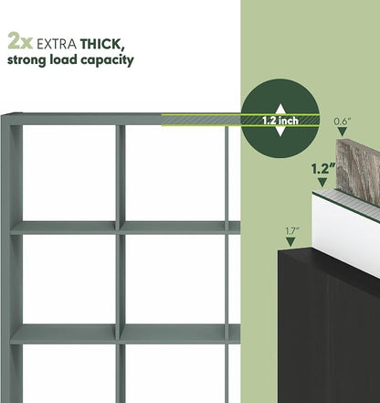 Furinno Cubicle Book Shelf, 16-Cube Bookshelf, Extra Thick Frame Reversible - Image 5