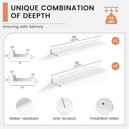 FLYJOE Floating Picture Ledge Shelves - Image 3