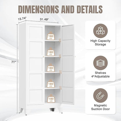 Yizosh Metal Storage Cabinet - Image 2