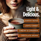 VitaCup Mushroom Coffee Alternative Instant Drink Mix | Mushroom Coffee Substitute for Natural Energy & Focus | Lion’s Mane, Yerba Mate, & Chaga | Cacao, Cinnamon, & B Vitamins | 3 Bags, 90 Servings