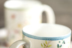 Maison d' Hermine Coffee Mug with Handles Fine Bone China Mugs Pack of One Tea Cups for Hot Beverages Cappuccino Latte Home Restaurant Office Perfect for Gift (Colmar - Blue, 15 Ounce)