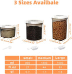 3 Piece Airtight Kitchen Storage Canisters Set, Coffee and Dry Food Storage Containers, BPA-Free, Stackable, Easy-Clean, Perfect for Coffee, Flour, Sugar, Includes Scoop