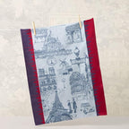 Garnier Thiebaut J'aime Paris Tricolore (I Love Paris Tricolor) French Kitchen Towel 22"x30", Cotton, Jacquard