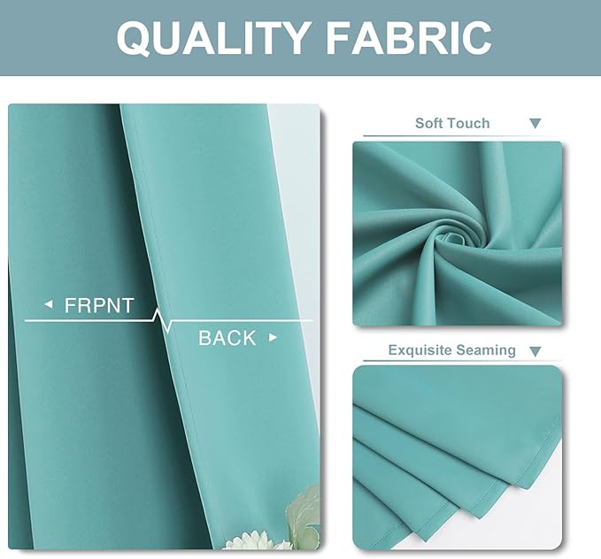 ChrisDowa Blackout Curtains for Bedroom and Living Room 84 Inches Long | 2 - Image 3