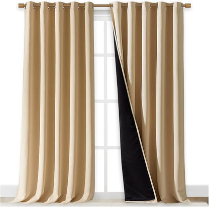 NICETOWN Thermal Insulated 100% Blackout Curtains, Cold Noise Reducing - Image 2