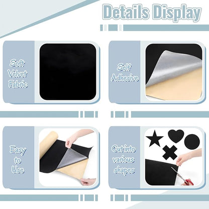 Self Adhesive Felt Fabric, DIY Velvet Fabric Peel and Stick Felt Arts Crafts - Image 3