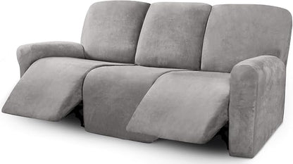 ULTICOR Velvet 8-Pieces Recliner Sofa Covers Stretch Reclining Couch Covers by ULTICOR