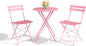 3-Piece Folding Bistro Set Outdoor Patio Furniture, Space-Saving Foldable by GarveeTech