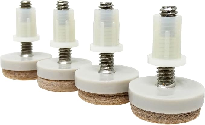 Shepherd Hardware 4 Pack 1" Threaded Felt Furniture Glides by Shepherd