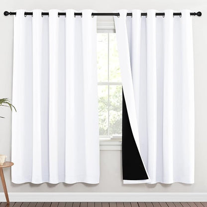 NICETOWN 100% Blackout Window Curtain Panels, Full Light Blocking Drapes by NICETOWN