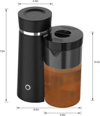 Iced Tea Maker and Iced Coffee Maker Brewing System with 2-quart Pitcher, Perfect For Fruit Infused Tea, Lemonade, Flavored Water (Black)