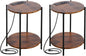 Gawicpy 2 Tier Round Side Table, Folding End Tables Coffee Table Simplistic by Gawicpy
