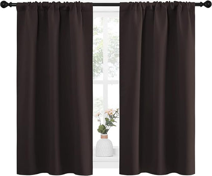 NICETOWN Kitchen Curtains, Short Blackout Curtains & Drapes, Energy Smart Noise - Image 2