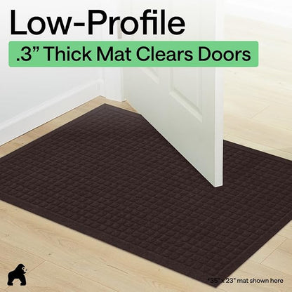 GORILLA GRIP® Ultra Absorbent Front Door Mat Outside Entrance 35x23, Traps Dirt - Image 9