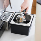 watchget Espresso Coffee Knock Box Durable Stainless Steel Dump Bin for Coffee Grounds with Removable Non-Slip Base Coffee Grounds Container for Home/Cafe, Small