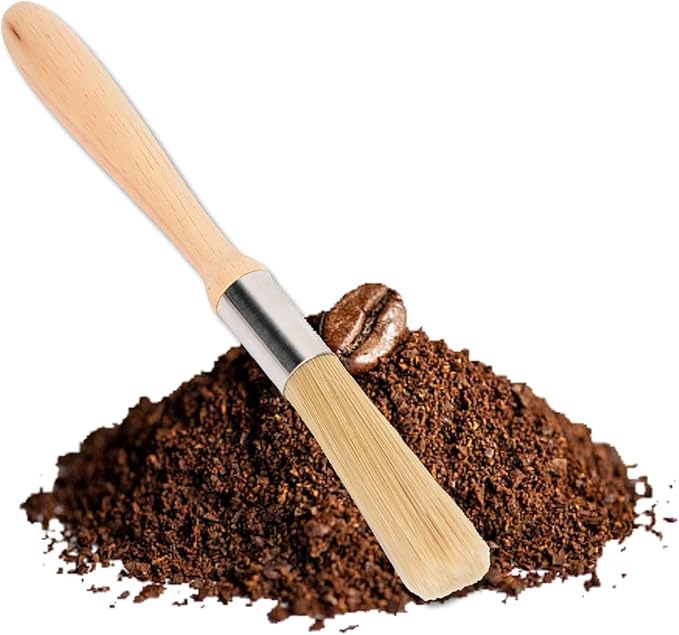 Coffee Grinder Cleaning Brush, Espresso Cleaning Brush Wooden Handle Espresso Machine Brush Cleaner Tool for Bean Grain Coffee Tool Home Kitchen