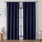 Simplebrand Ava Navy Blue Blackout Curtains by Simplebrand