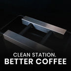 Rattleware Stainless Steel Knock Chute (15” x 11”) - Ideal for Slim Jim Garbage Can - Double-Sided, Heavy Duty Espresso Grounds Knock Box - Barista Essential for High-Volume Settings