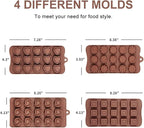 La chat 4 Packs Silicone Molds for Chocolate, Food Grade no-stick Baking, candy and butter Mold with different shape (4 packs different style)